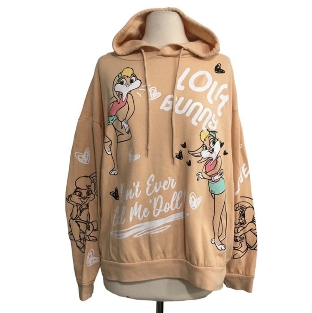 Looney Tunes Womens Lola Bunny Dont Call Me Doll Hoodie Size Large